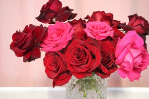 BF090 - Bouquet de roses ''Bonne St-Valentin mon coeur''